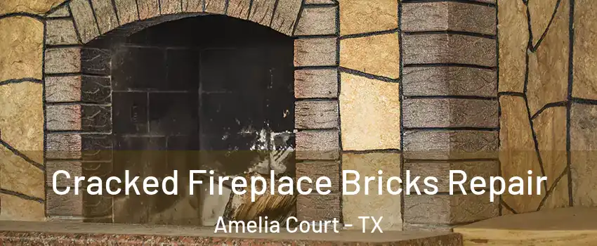 Cracked Fireplace Bricks Repair Amelia Court - TX