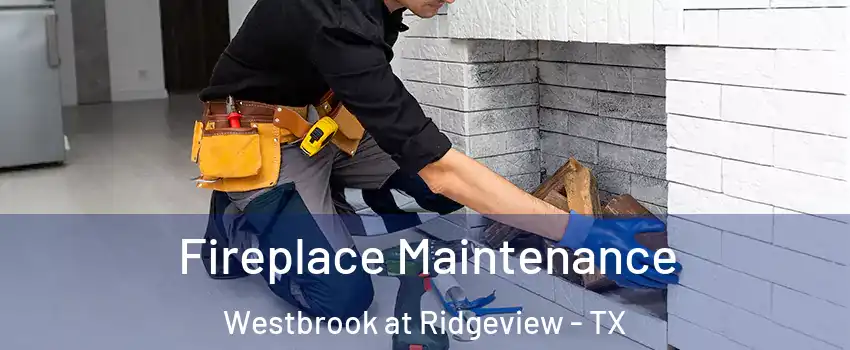 Fireplace Maintenance Westbrook at Ridgeview - TX