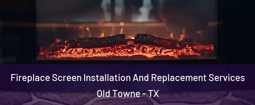 Fireplace Screen Installation And Replacement Services Old Towne - TX