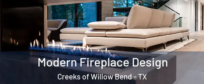 Modern Fireplace Design Creeks of Willow Bend - TX